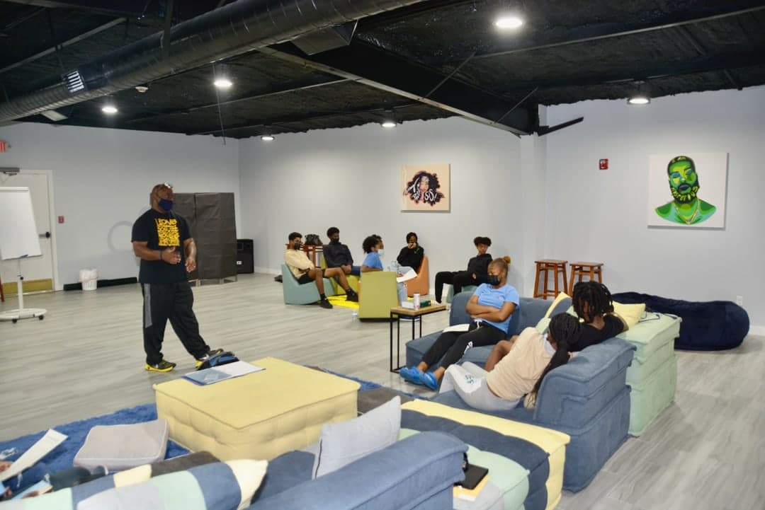 RGD members participating in a small-group session.