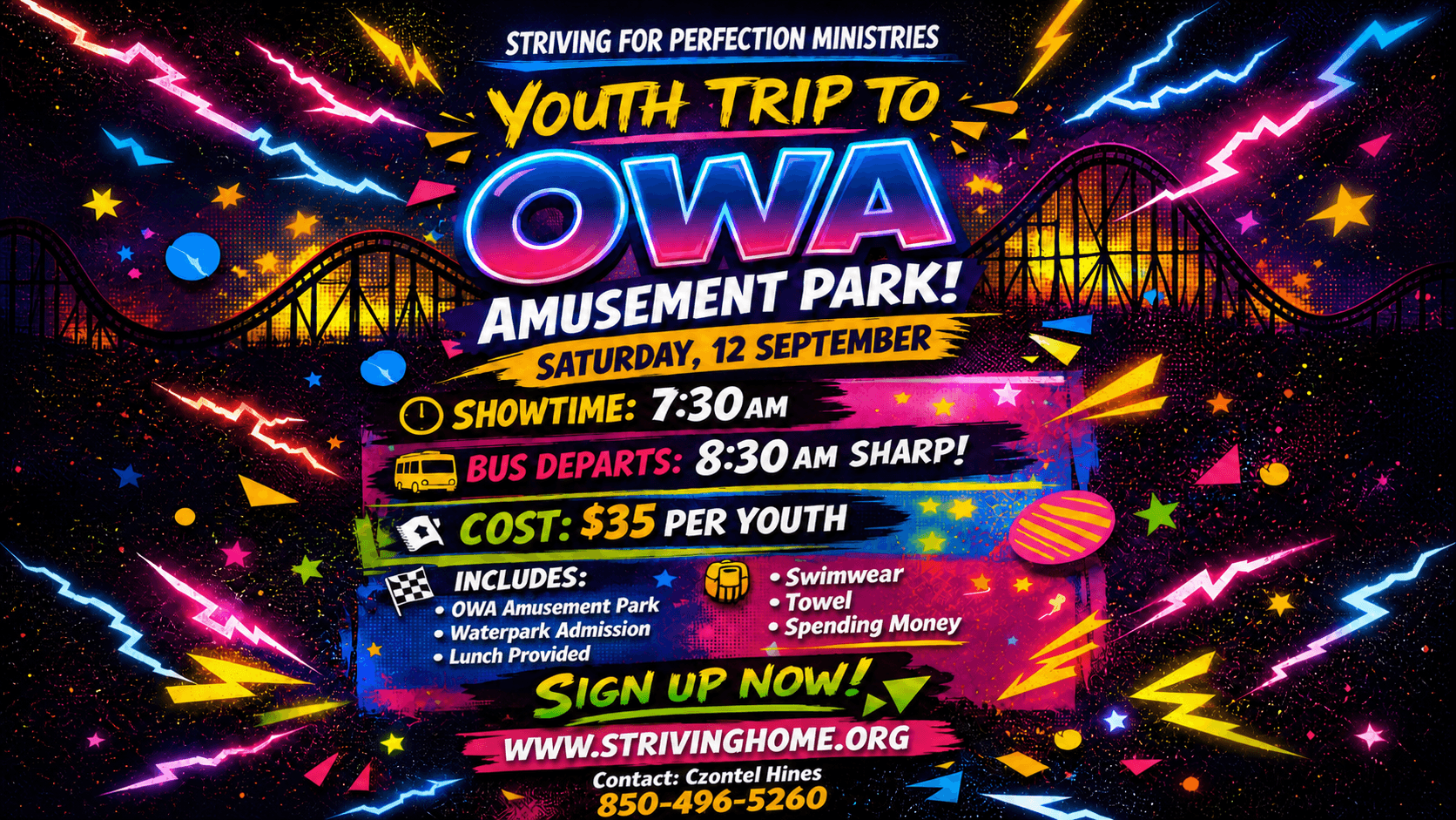 Youth Trip to OWA Amusement Park, Foley, AL